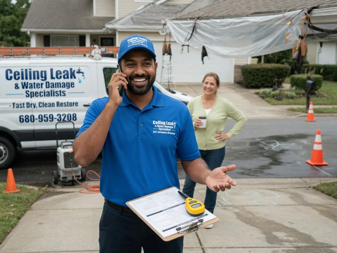 Ceiling Leak Cleanup Sheridan, TX FAQs